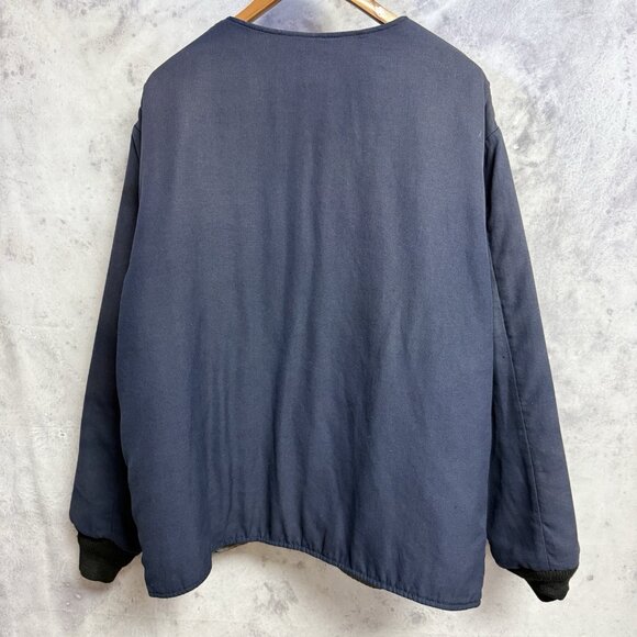 Vintage 90s Bulwark Workwear Jacket Mens XL Blue Quilted (25x29.5) - Picture 2 of 16